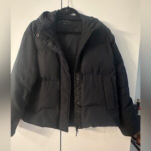 Everlane black short puffer